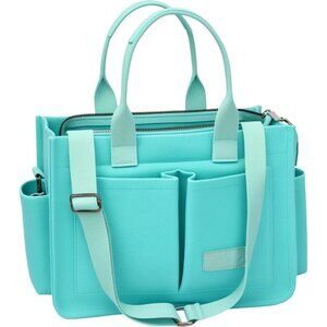 Women's Plus Green Imported Canvas Laptop Crossbody Work Large Tote Handbags